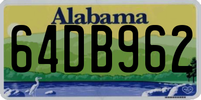 AL license plate 64DB962
