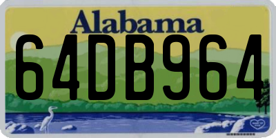 AL license plate 64DB964