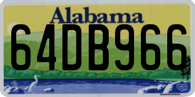 AL license plate 64DB966