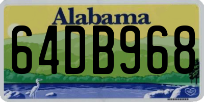 AL license plate 64DB968