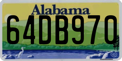 AL license plate 64DB970