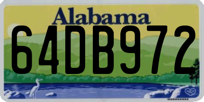 AL license plate 64DB972
