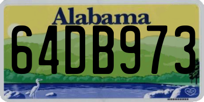 AL license plate 64DB973