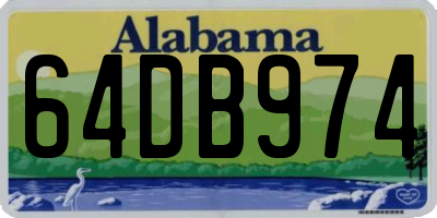 AL license plate 64DB974