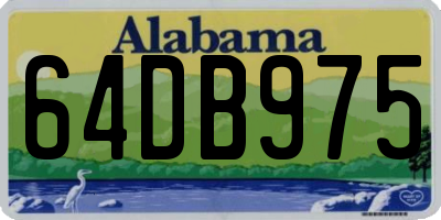 AL license plate 64DB975