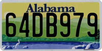 AL license plate 64DB979
