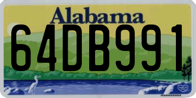 AL license plate 64DB991