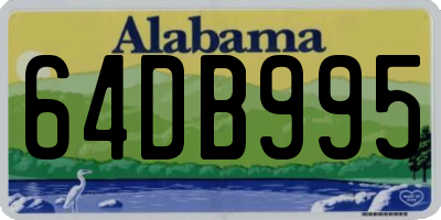 AL license plate 64DB995