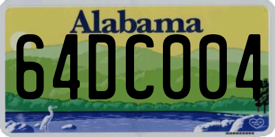 AL license plate 64DC004