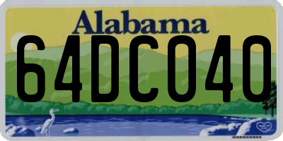 AL license plate 64DC040