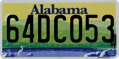 AL license plate 64DC053