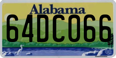 AL license plate 64DC066