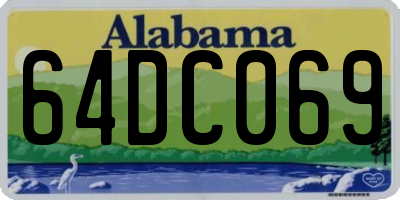 AL license plate 64DC069