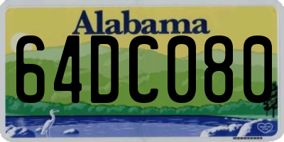 AL license plate 64DC080