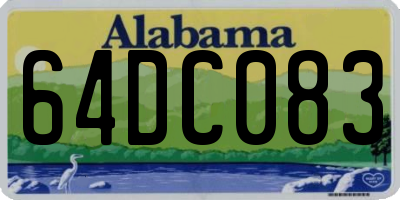 AL license plate 64DC083