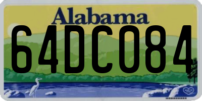 AL license plate 64DC084