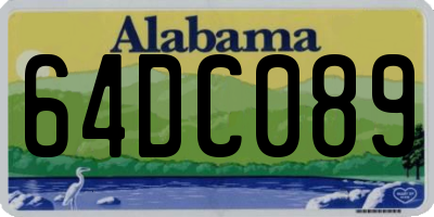 AL license plate 64DC089
