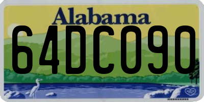 AL license plate 64DC090
