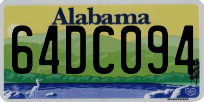 AL license plate 64DC094