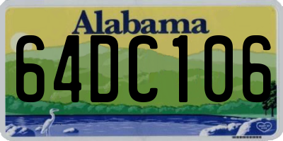 AL license plate 64DC106