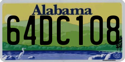 AL license plate 64DC108