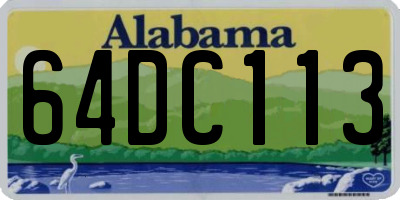 AL license plate 64DC113
