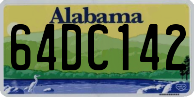 AL license plate 64DC142