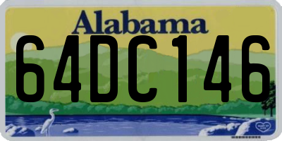 AL license plate 64DC146