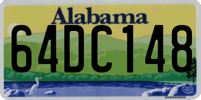 AL license plate 64DC148