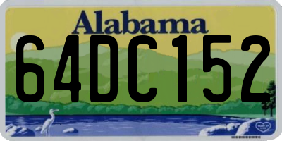 AL license plate 64DC152
