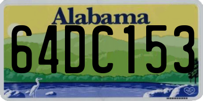 AL license plate 64DC153