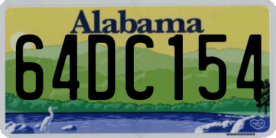 AL license plate 64DC154