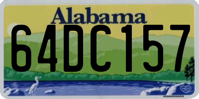 AL license plate 64DC157