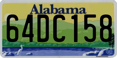 AL license plate 64DC158