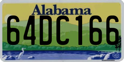 AL license plate 64DC166