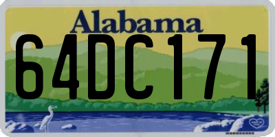 AL license plate 64DC171