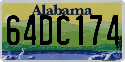 AL license plate 64DC174