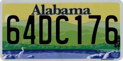 AL license plate 64DC176