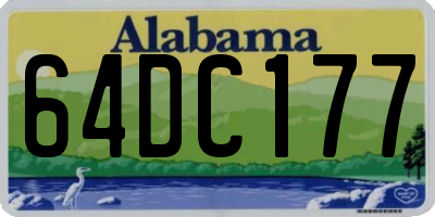AL license plate 64DC177