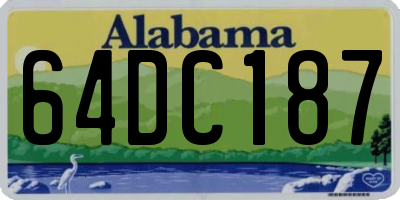 AL license plate 64DC187