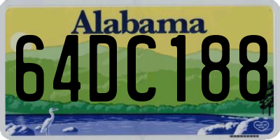 AL license plate 64DC188