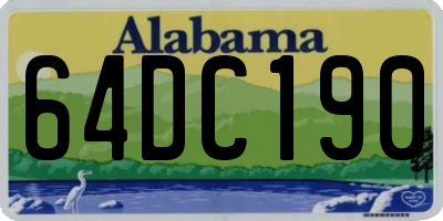 AL license plate 64DC190