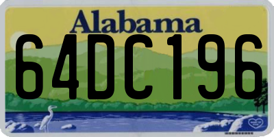 AL license plate 64DC196