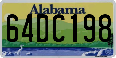 AL license plate 64DC198