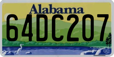 AL license plate 64DC207