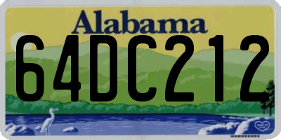 AL license plate 64DC212