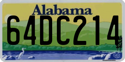 AL license plate 64DC214