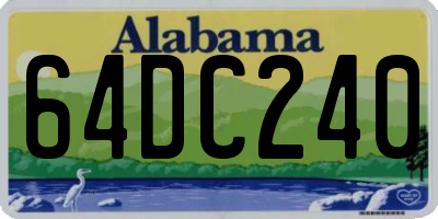 AL license plate 64DC240