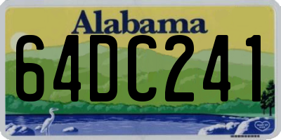 AL license plate 64DC241
