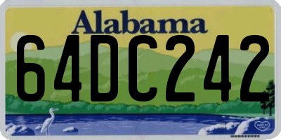 AL license plate 64DC242